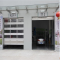 Porte de garage acrylique sectionnelle transparente